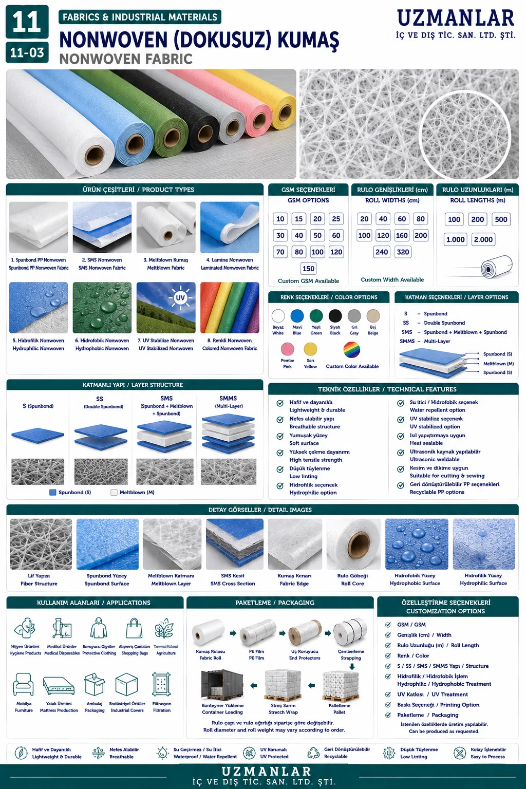 Nonwoven (dokusuz) KumaŞ