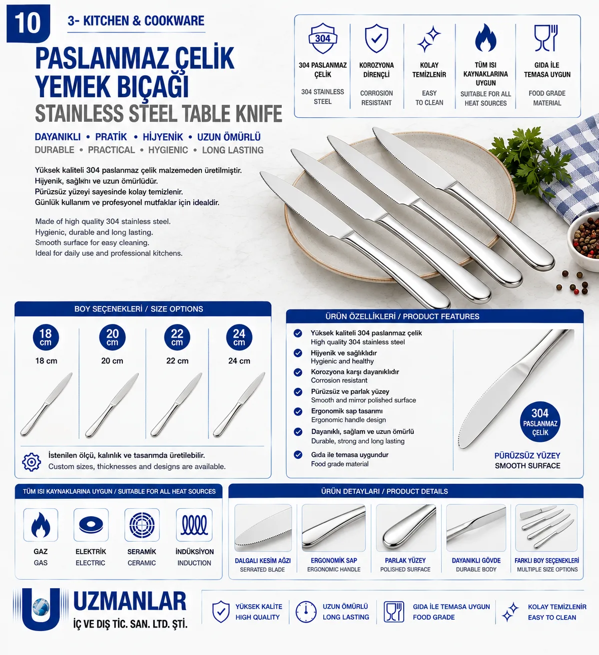Stainless Steel Table Knife