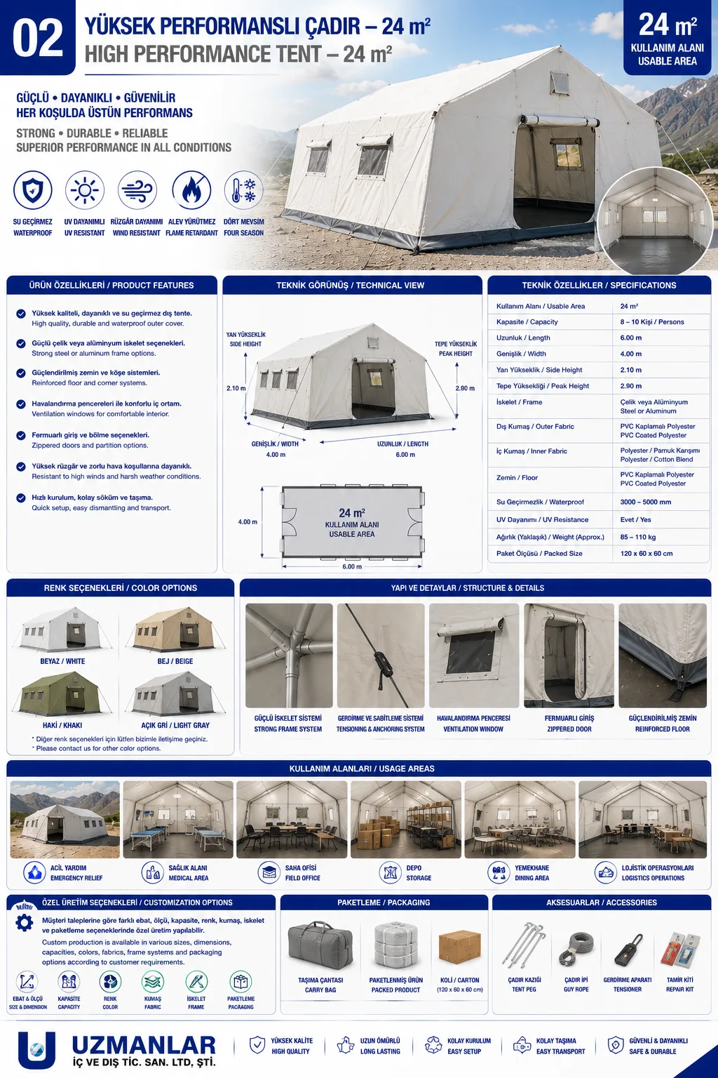 High Performance Tent – 24 M²
